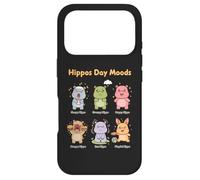 Cute Hippo Day Moods - Funny hippopotamus Emotions Design Case for iPhone 17 Pro