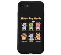 Cute Hippo Day Moods - Funny hippopotamus Emotions Design Case for iPhone SE (2020) / 7/8