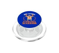 Cute Hippo Just A Strong Leukemia Warrior Cancer Supporter PopSockets PopGrip for MagSafe