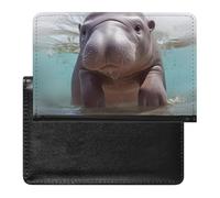 Cute Hippo Passport Cover Protector Rfid Blocking Passport Holder Id Card Holder Secure Travel Wallet Organizer for Passport Tickets Credit Cards, style, One Size