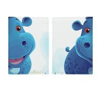 Cute Hippo Passport Holder, ID Card Protector Case Passport Holder with Slot Passports Travel Wallet Document Cover for Women And Men