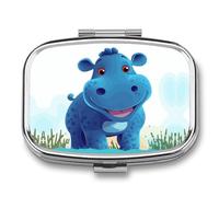 Cute Hippo Pill Box Pill Case Cute Pill Organizer Pill Holder Medicine Pill Organizer Pill Container Daily Pill Organizer Small Pill Box Pill Case for Purse Pocket