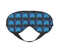 Cute Hippo Print Soft Eye Mask Lightweight Sleep Aid Breathable Blackout Travel Nap Yoga Meditation