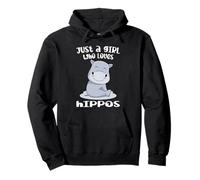 Cute Hippo-Shirt Just A Girl Who Loves Hippo Kids Toddler Pullover Hoodie
