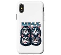 Cute Hiss Cats Rock Kittens Kitty Rocking Music Cat Lovers Case for iPhone X/XS