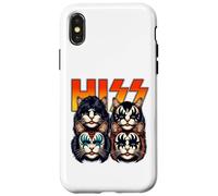 Cute Hiss Cats Rock Kittens Kitty Rocking Music Cat Lovers Case for iPhone X/XS