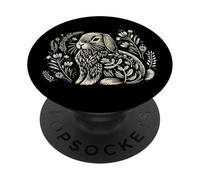 Cute Holland Lop Rabbit Botanical Cottagecore Floral Bunny PopSockets Adhesive PopGrip