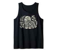 Cute Holland Lop Rabbit Botanical Cottagecore Floral Bunny Tank Top