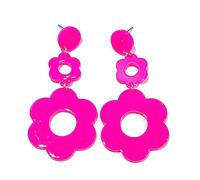 Cute Hollow Flower Dangle Earrings Vintage Resin Flower Daisy Earrings 60S 70S Party Jewelry Mother's Day/Valentien's Day Gift for Women, Metal Resin, resin
