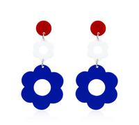 Cute Hollow Flower Dangle Earrings Vintage Resin Flower Daisy Earrings 60S 70S Party Jewelry Mother's Day/Valentien's Day Gift for Women, Metal Resin, resin