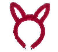 Cute Hollow Out For Ears Headband Fuzzy Furry Plush Solid Color Hair Hoop Wash Face Makeup Cosplay Headpiece Metal Headband