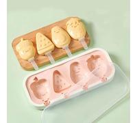 Cute Homemade Popsicle Molds Silicone Frozen Ice Popsicle Maker with 12 pcs Popsicle Sticks Reusable Easy Release Ice Pop Maker… (Fruits)