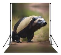 Cute Honey Badger Print 5×7ft Photo Backdrop, Seamless Background Cloth for Studio and Portrait Photography(No Stand)