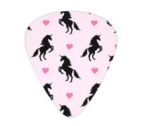 Cute Horse 12 Pcs Guitar Picks, 0.46mm/0.71mm/0.96mm Thickness, Guitar Plectrum With Storage Case For Acoustic-Electric Guitar Ukulele Bass