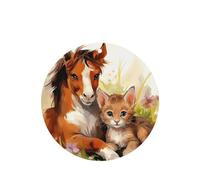 Cute Horse and Cat Car Air Fresheners Cards 4 Pcs Long Lasting Car Fresheners Gifts for Men Women Auto Aromatherapy Tablets Hanging Scented Card Rearview Mirror Pendant - Lavender Scent