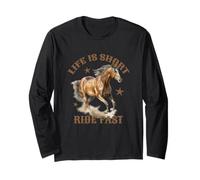 Cute Horse Animal Realistic Horse Lover Artistic Men Women Long Sleeve T-Shirt