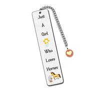 Cute Horse Bookmarks Bestie Women Teens Distance Accompany Just a Girl who Loves Horses Daughter Sister Niece Friend Accessory Personalised Birthday Wife Valentines Day Horse Lover Christmas Gifts