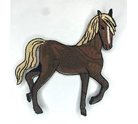 Cute Horse Brown Badge Clothing Jacket Shirt Iron on Sew on Embroidered Patch