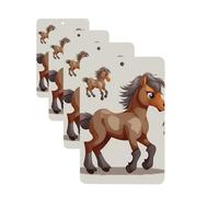 Cute Horse Car Air Freshener Cards for Women Men 4 Pack Cute Car Accessories Long Lasting Scent Car Diffuser Hanging Auto Aromatherapy Tablets Car Fresheners Gifts