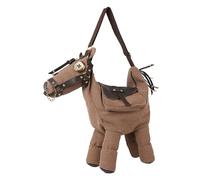 : Cute Horse Design, Novelty Animal Print Accessory, Elegant Carrying Solution With Charm | Wife Girlfriend Shopping Dating Leisure Travel Vacation Cum Gift, marrón, Consulte la descripción