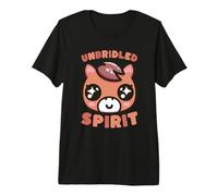 Cute Horse Face Unbridled Spirit Kawaii Premium T-Shirt