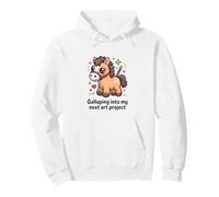 Cute Horse Galloping Into My Next Art Project Pullover Hoodie