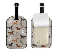 Cute Horse Luggage Tags Id Leather Travel Bag Labels Checked Baggage Tagstravel Identifier for Luggage