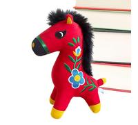 Cute Horse Mascot Plush Doll - Traditional Animal Soft Toy, 23cm Comfortable PP Cotton Filling Collectible Figure | Festive Charm Decorative Gift for Family Friends Colleagues Celebration
