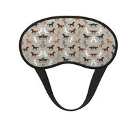 Cute Horse Print Blackout Sleep Mask - Side Sleeper Eye Cover, Soft Comfort, Perfect for Travel, Meditation