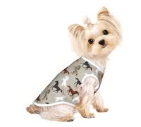 Cute Horse print Dog Clothes T Shirts for Small Dogs Breathable Puppy Kitten Dog Shirts for Pet Dogs Cats