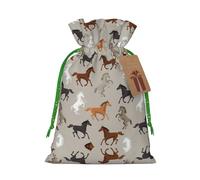 Cute Horse Print Drawstring Gift Bags,For Holiday Season,Birthdays,Anniversaries And Any Special Occasion