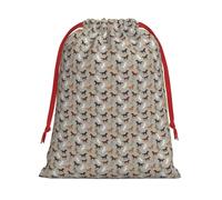Cute Horse Print Drawstring Gift Reusable Pouch Wedding Candy Toys Cards Storage Function Portable