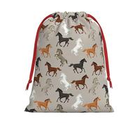 Cute Horse Print Multi-Functional Drawstring Reusable Gift Pouch Daily Storage All Occasions Use