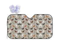 Cute Horse Printing 1 Pcs Windshield Car Sun Shade Windshield,Reflector Sunshade Offers Protection For Car Interior