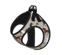 Cute Horse Printing Dog Summer Harness With Leash Set,Adjustable And Reflective Step-In Puppy Pet Vest Harnesses