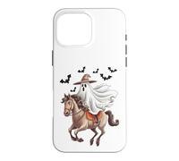 Cute Horse Riding Ghost Halloween Lover Gift Men Women Kids Case for iPhone 16 Pro Max