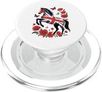 Cute Horse Union Jack UK Flag British PopSockets PopGrip for MagSafe