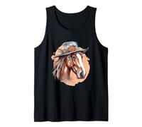 Cute Horse Vintage Realistic Horse Lover Artistic Animal Tank Top