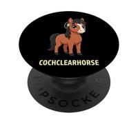 Cute Horse Wearing Headphones Music Lover PopSockets Adhesive PopGrip