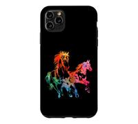 Cute Horses colorful drawing Horse silouhette Case for iPhone 11 Pro Max