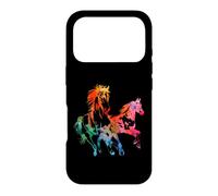 Cute Horses colorful drawing Horse silouhette Case for iPhone 17 Pro