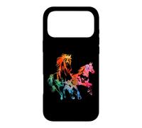 Cute Horses colorful drawing Horse silouhette Case for iPhone 17 Pro Max
