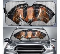 Cute Horses Driving In The Rain Happy Animals Front Windshield Sunshade Heat Protection Sun Visor Protector Keep Cooler Windscreen Car Sunshades Universal For Vehicle Va-Ns Truck S