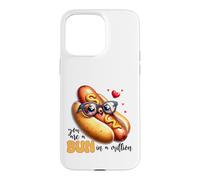 Cute Hot Dog Bun In A Million Love Pun Design Case for iPhone 15 Pro Max