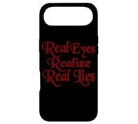 Cute Hot Red Text Says Real Eyes Realize Real Lies Case for iPhone Air
