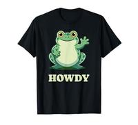 Cute Howdy Frog Graphic Style T-Shirt