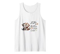 Cute Hugging Kittens Life is Better with Cats Feline Lover Tank Top