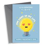 Cute Husband Valentine's Card - You Light Up My Life