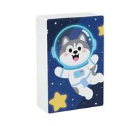 Cute Husky Astronauts on Space Cigarette Case Hard Shell, Portable & Waterproof Cigarette Box for Men & Women