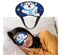 Cute Husky Astronauts On Space Eye Masks for Sleep Soft Comfort Sleep Masks with Elastic Strap Adjustable Blackout Eye Shade Covers for Women Men Travel/Sleeping